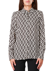 Camicia in viscosa stampa rombi
