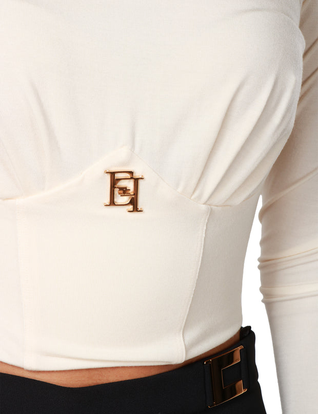 Maglia in jersey con bustier