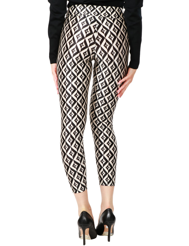 Leggings in lycra con stampa rombi