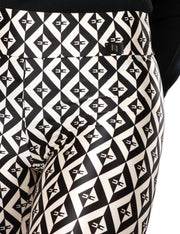 Leggings in lycra con stampa rombi