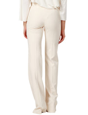 Pantalone palazzo in crêpe con morsetti