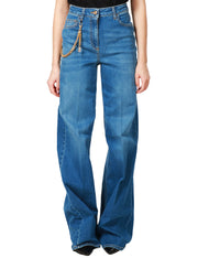 Jeans palazzo con catena