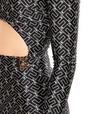 Tuta in lycra con stampa logo