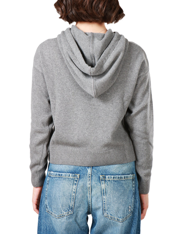 Felpa meg crop- 15m grey melange