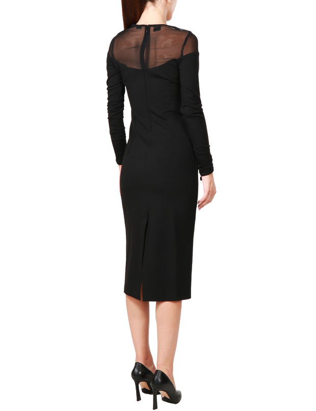 Abito midi con tulle