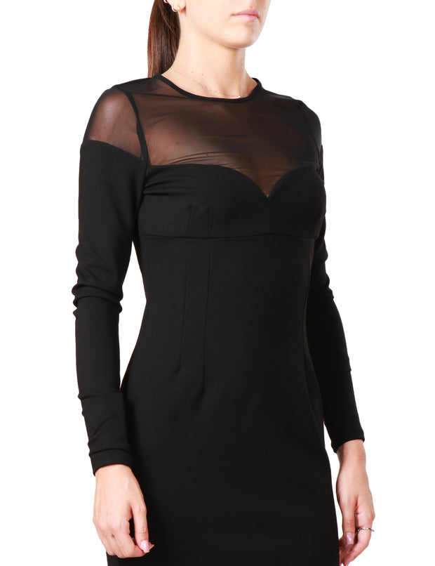 Abito midi con tulle