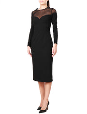 Abito midi con tulle