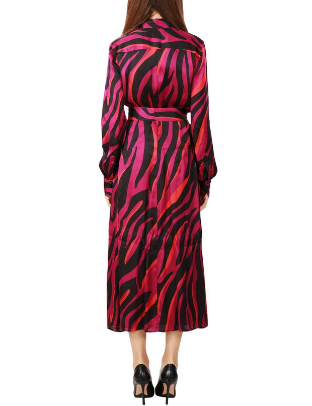 Abito satin stampa