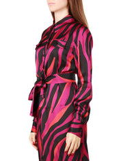 Abito satin stampa