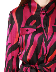 Abito satin stampa
