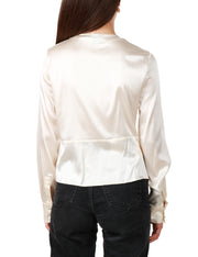 Blusa satin stretch