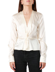 Blusa satin stretch