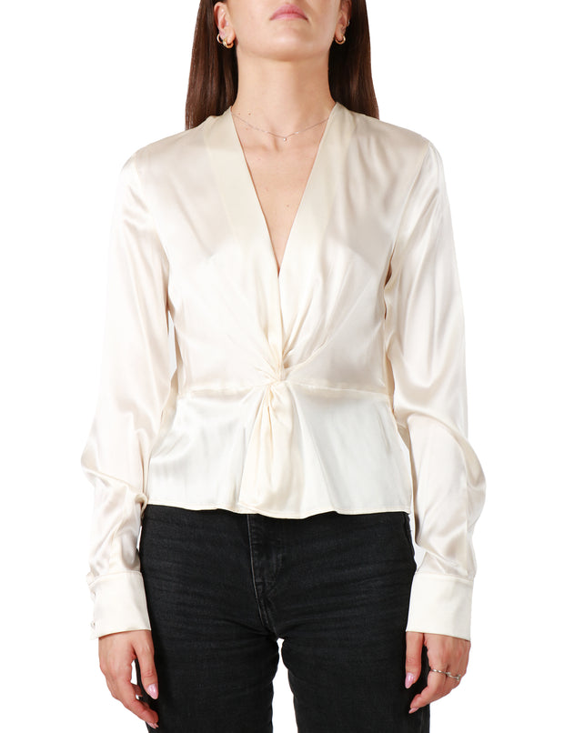 Blusa satin stretch