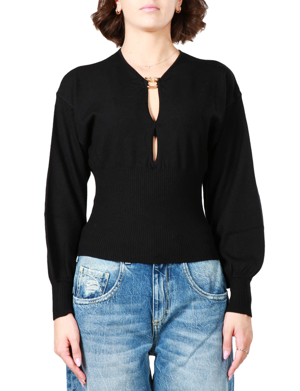 Maglia costina lana