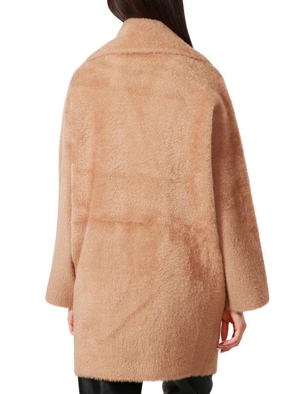 Cappotto cocoon faux fur