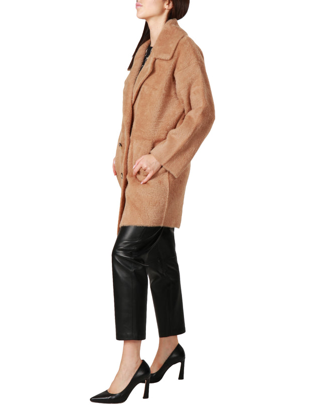 Cappotto cocoon faux fur