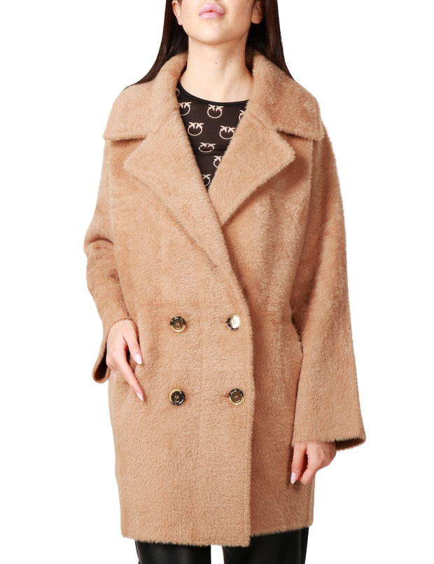 Cappotto cocoon faux fur