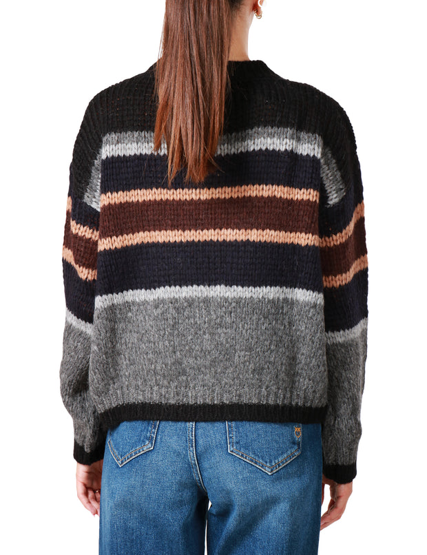 Maglione girocollo a righe