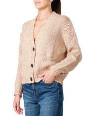 Cardigan chunky con scollo a V