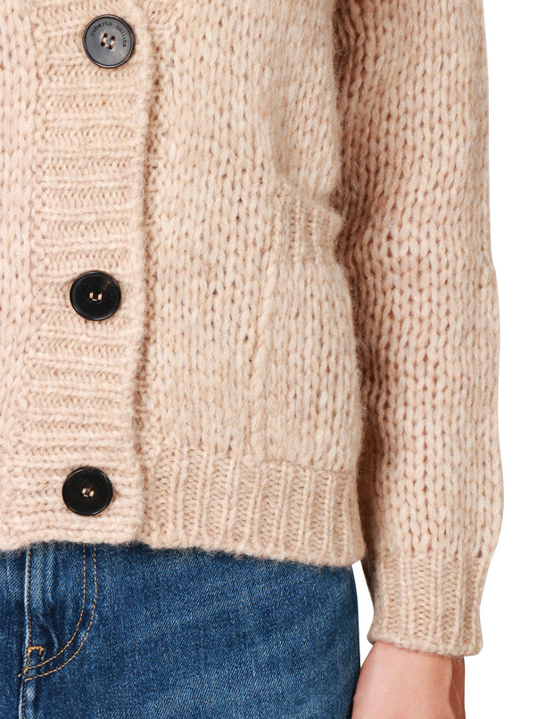 Cardigan chunky con scollo a V