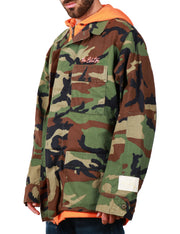 Field jacket con felpa